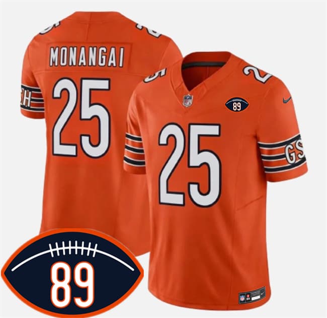 Chicago Bears #25 Kyle Monangai Orange 2026 F.U.S.E. With Mike Ditka 89 Patch Vapor Untouchable Limited Football Stitched Jersey Chicago Bears #25 Kyle Monangai Orange 2026 F.U.S.E. With Mike Ditka 89 Patch Vapor Untouchable Limited Football Stitched Jersey