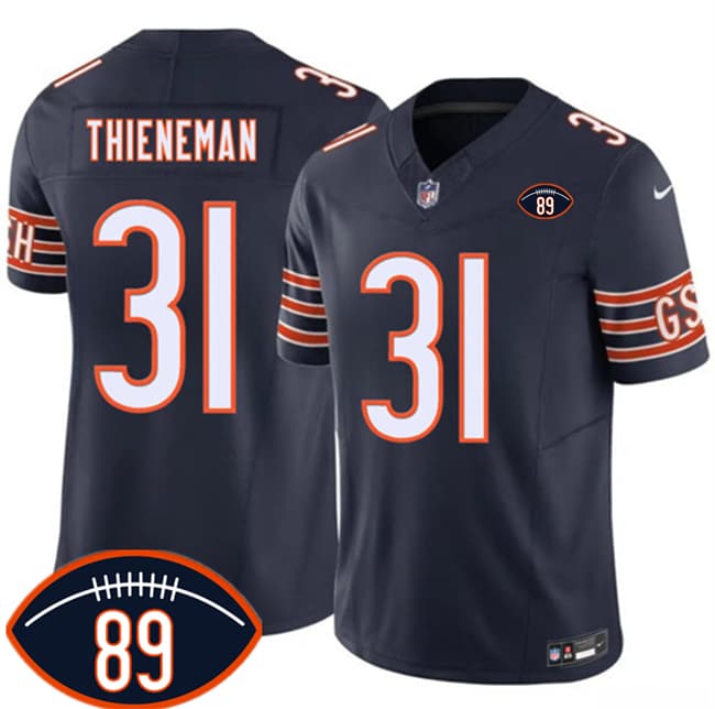 Chicago Bears #31 Dillon Thieneman Navy 2026 F.U.S.E. With Mike Ditka 89 Patch Vapor Untouchable Limited Football Stitched Jersey Chicago Bears #31 Dillon Thieneman Navy 2026 F.U.S.E. With Mike Ditka 89 Patch Vapor Untouchable Limited Football Stitched Jersey
