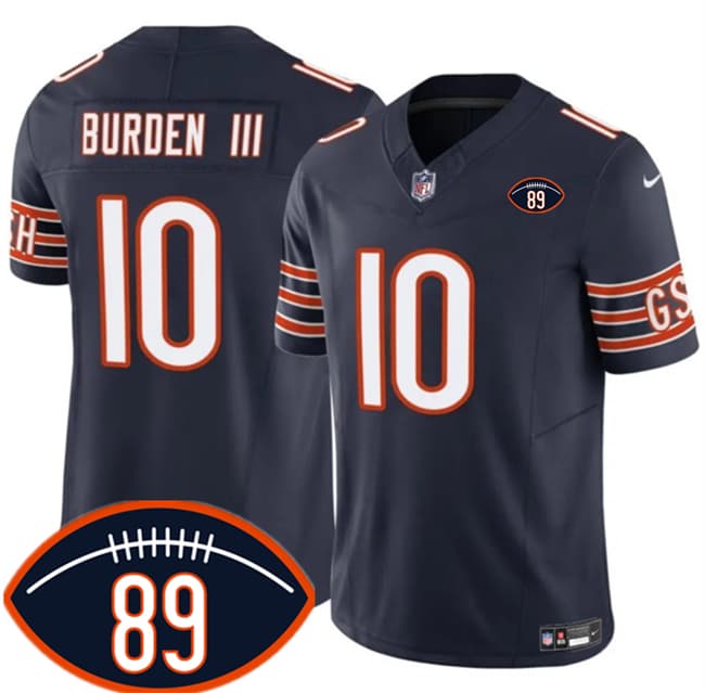 Chicago Bears #10 Luther Burden III Navy 2026 F.U.S.E. With Mike Ditka 89 Patch Vapor Untouchable Limited Football Stitched Jersey