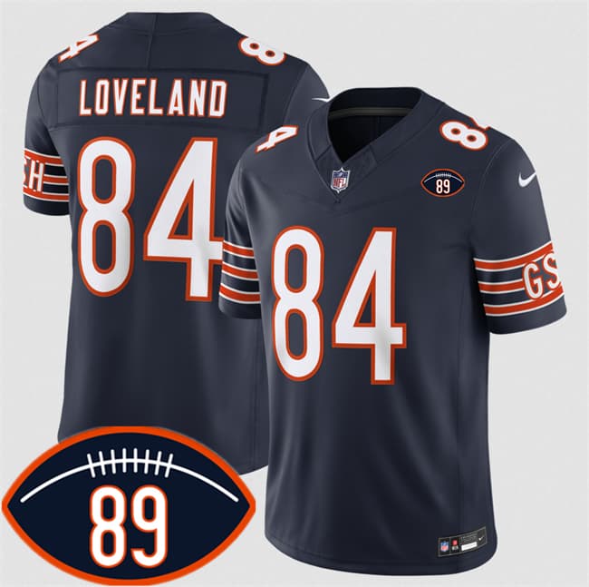 Chicago Bears #84 Colston Loveland Navy 2026 F.U.S.E. With Mike Ditka 89 Patch Vapor Untouchable Limited Football Stitched Jersey Chicago Bears #84 Colston Loveland Navy 2026 F.U.S.E. With Mike Ditka 89 Patch Vapor Untouchable Limited Football Stitched Jersey