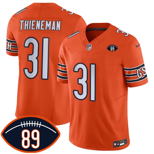 Chicago Bears #31 Dillon Thieneman Orange 2026 F.U.S.E. With Mike Ditka 89 Patch Vapor Untouchable Limited Football Stitched Jersey Chicago Bears #31 Dillon Thieneman Orange 2026 F.U.S.E. With Mike Ditka 89 Patch Vapor Untouchable Limited Football Stitched Jersey