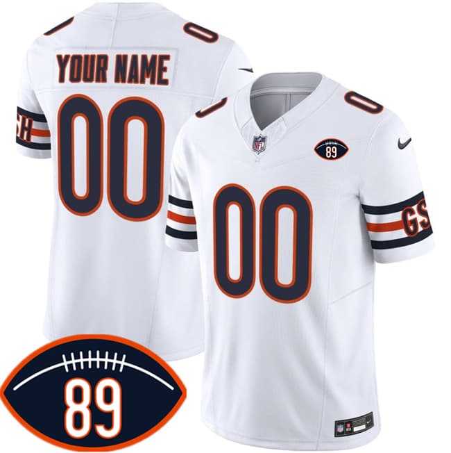 Chicago Bears Active Player Custom White 2026 With Mike Ditka 89 Patch Vapor Untouchable Limited Football Stitched Jersey