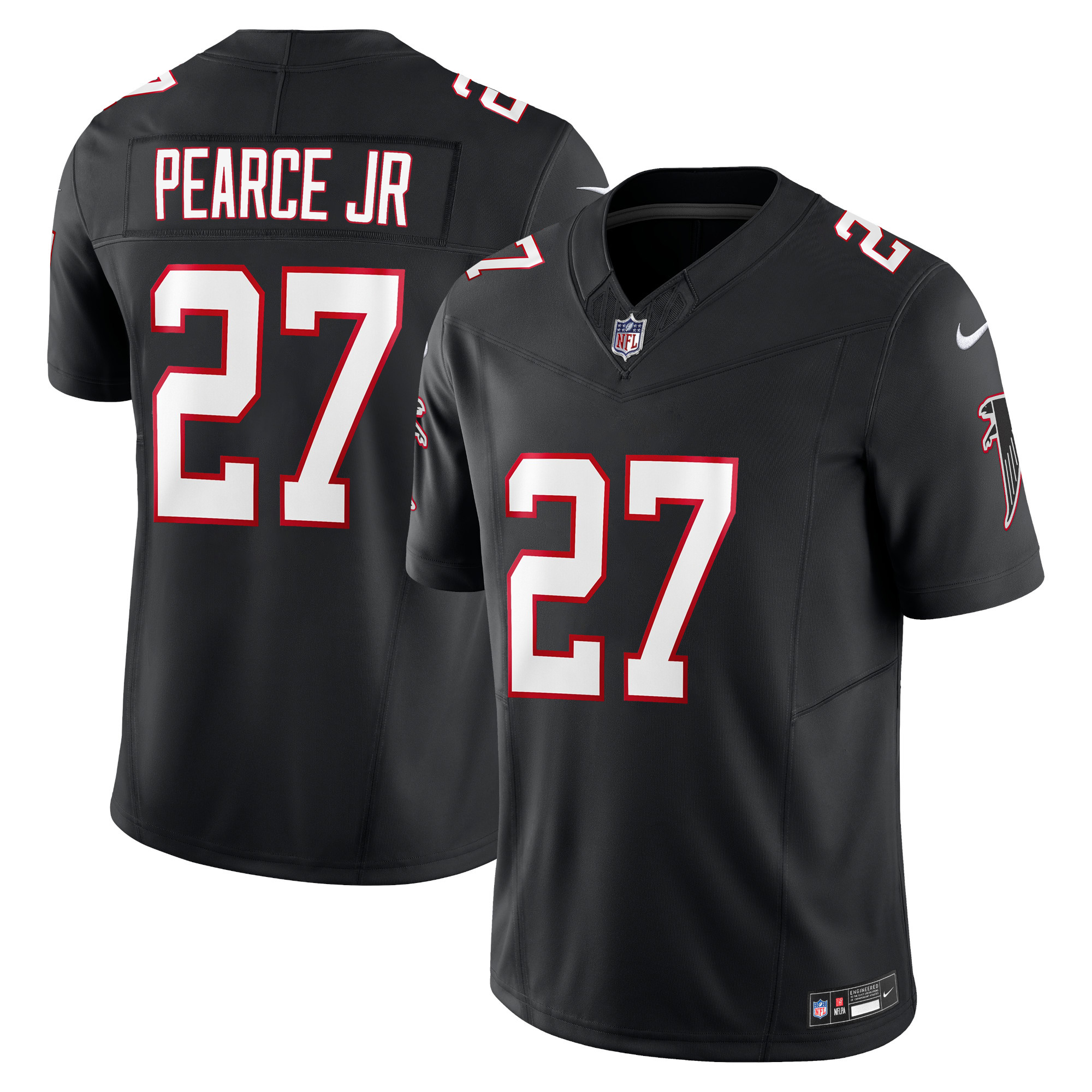 Atlanta Falcons #27 James Pearce Jr Black Alternate Vapor F.U.S.E Limited Stitched Jersey
