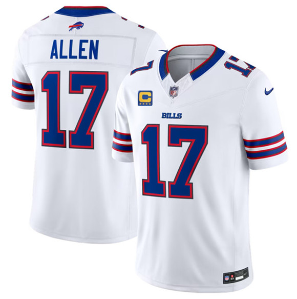Buffalo Bills #17 Josh Allen White 2026 F.U.S.E. With 4-Star C Patch Vapor Untouchable Limited Football Stitched Jersey Buffalo Bills #17 Josh Allen White 2026 F.U.S.E. With 4-Star C Patch Vapor Untouchable Limited Football Stitched Jersey