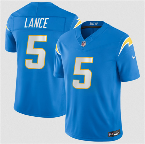 Los Angeles Chargers #5 Trey Lance Blue 2026 F.U.S.E. Vapor Limited Football Stitched Jersey Los Angeles Chargers #5 Trey Lance Blue 2026 F.U.S.E. Vapor Limited Football Stitched Jersey