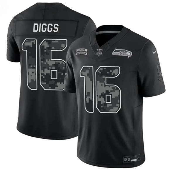 Seattle Seahawks #16 Trevon Diggs Black F.U.S.E. 2026 Salute to Service Limited Football Stitched Jersey