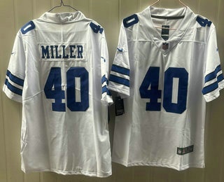 Dallas Cowboys #40 Von Miller Limited White Vapor Jersey Dallas Cowboys #40 Von Miller Limited White Vapor Jersey