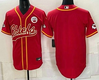 Kansas City Chiefs Blank Red Cool Base Stitched Baseball Jersey Kansas City Chiefs Blank Red Cool Base Stitched Baseball Jersey