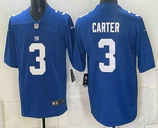 New York Giants #3 Abdul Carter Limited Blue Vapor Jersey New York Giants #3 Abdul Carter Limited Blue Vapor Jersey