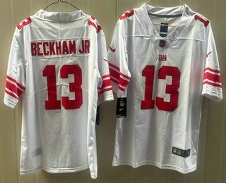 New York Giants #13 Odell Beckham Jr Limited White Vapor Jersey