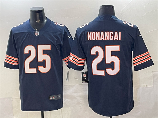 Chicago Bears #25 Kyle Monangai Navy Vapor Untouchable Football Stitched Jersey Chicago Bears #25 Kyle Monangai Navy Vapor Untouchable Football Stitched Jersey