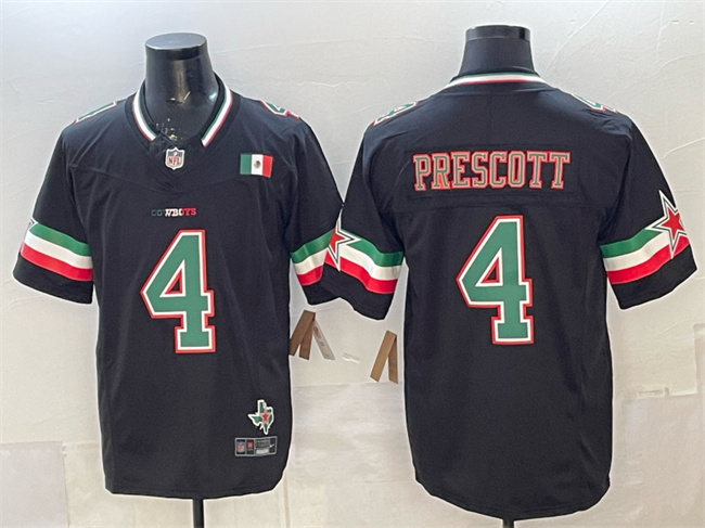 Dallas Cowboys #4 Dak Prescott 2024 Mexico Black F.U.S.E. Stitched Football Jersey Dallas Cowboys #4 Dak Prescott 2024 Mexico Black F.U.S.E. Stitched Football Jersey