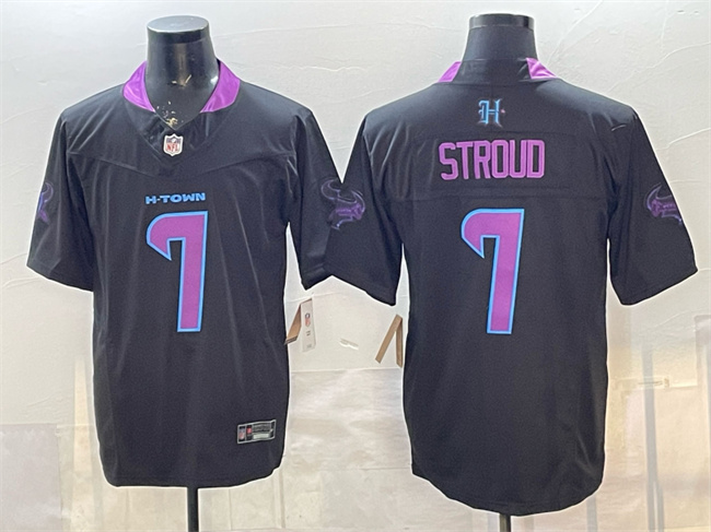 Houston Texans #7 C.J. Stroud Black F.U.S.E. 2025 DJ SCREW Vapor Limited Stitched Football Jersey Houston Texans #7 C.J. Stroud Black F.U.S.E. 2025 DJ SCREW Vapor Limited Stitched Football Jersey