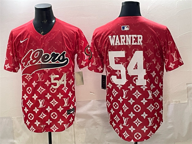 San Francisco 49ers #54 Fred Warner Red Limited Stitched Baseball Jersey