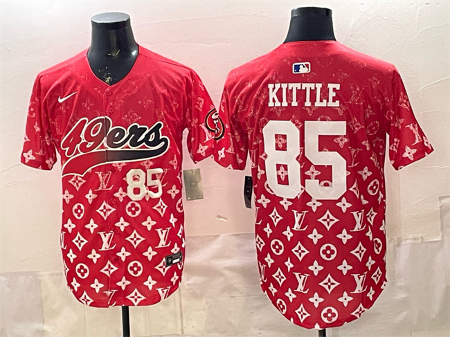San Francisco 49ers #85 George kittle Red Limited Stitched Baseball Jersey