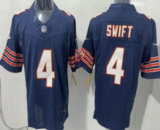 Chicago Bears #4 D'Andre Swift Limited Navy FUSE Vapor Jersey Chicago Bears #4 D'Andre Swift Limited Navy FUSE Vapor Jersey
