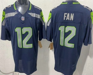 Seattle Seahawks #12 Fan Limited Navy FUSE Vapor Jersey Seattle Seahawks #12 Fan Limited Navy FUSE Vapor Jersey