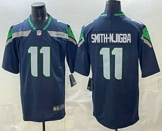 Seattle Seahawks #11 Jaxon Smith Njigba Limited Navy Vapor Jersey Seattle Seahawks #11 Jaxon Smith Njigba Limited Navy Vapor Jersey
