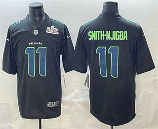 Seattle Seahawks #11 Jaxon Smith-Njigba Limited Black Super Bowl LX Fashion Vapor Jersey Seattle Seahawks #11 Jaxon Smith-Njigba Limited Black Super Bowl LX Fashion Vapor Jersey