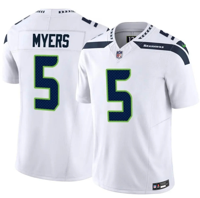 Seattle Seahawks #5 Jason Myers White 2025 F.U.S.E. Vapor Untouchable Limited Stitched Football Jersey