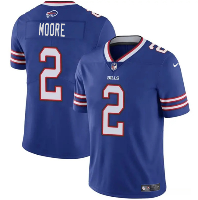 Buffalo Bills #2 D.J. Moore Blue 2026 Vapor Untouchable Limited Stitched Football Jersey