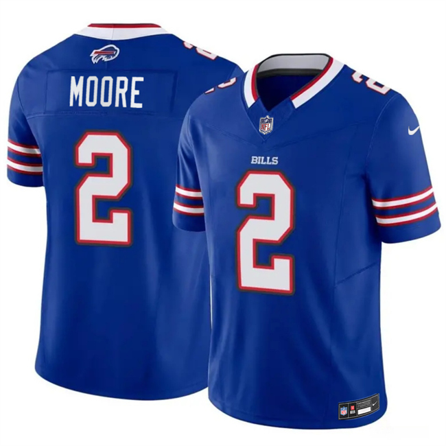 Buffalo Bills #2 D.J. Moore Blue 2026 F.U.S.E. Vapor Untouchable Limited Stitched Football Jersey