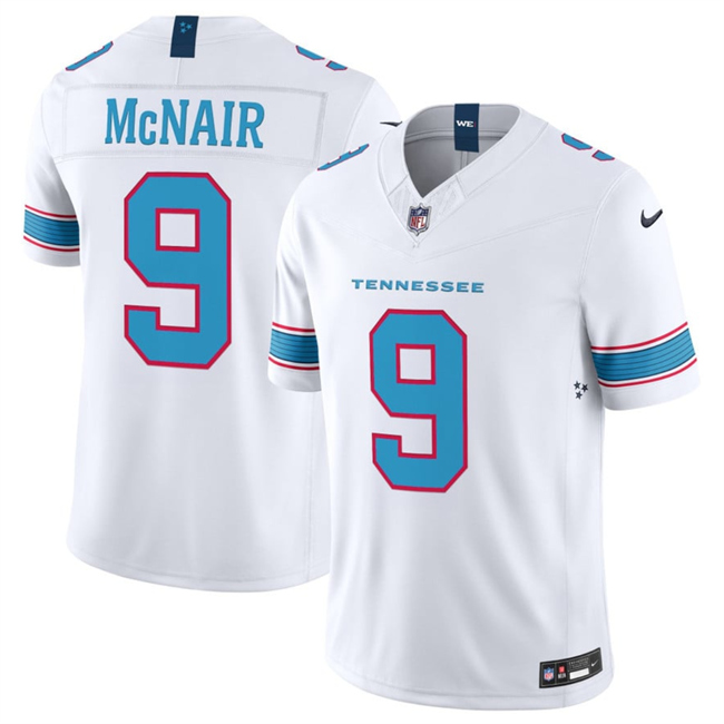 Tennessee Titans #9 Steve McNair White 2026 F.U.S.E. Vapor Limited Stitched Football Jersey