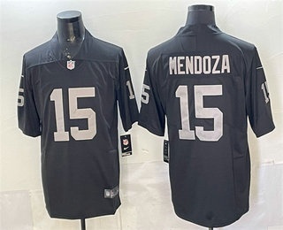 Las Vegas Raiders #15 Fernando Mendoza Limited Black Vapor Jersey Las Vegas Raiders #15 Fernando Mendoza Limited Black Vapor Jersey