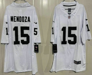 Las Vegas Raiders #15 Fernando Mendoza Limited White Vapor Jersey Las Vegas Raiders #15 Fernando Mendoza Limited White Vapor Jersey
