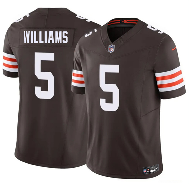 Cleveland Browns #5 Quincy Williams Brown 2026 F.U.S.E. Vapor Limited Stitched Football Jersey