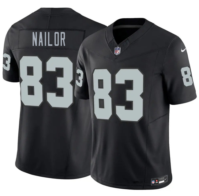 Las Vegas Raiders #83 Jalen Nailor Black 2026 F.U.S.E. Vapor Untouchable Limited Stitched Football Jersey