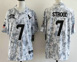 Houston Texans #7 CJ Stroud Limited Arctic Camo 2024 Salute to Service Jersey Houston Texans #7 CJ Stroud Limited Arctic Camo 2024 Salute to Service Jersey