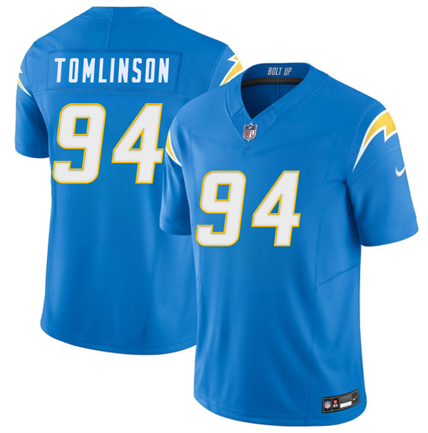 Los Angeles Chargers #94 Dalvin Tomlinson Blue 2026 F.U.S.E. Vapor Limited Football Stitched Jersey Los Angeles Chargers #94 Dalvin Tomlinson Blue 2026 F.U.S.E. Vapor Limited Football Stitched Jersey