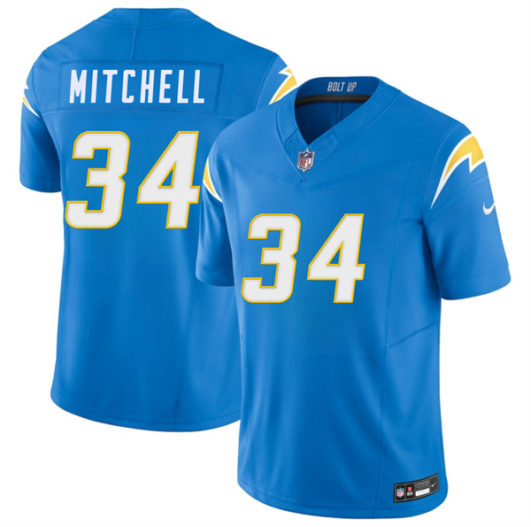 Los Angeles Chargers #34 Keaton Mitchell Blue 2026 F.U.S.E. Vapor Limited Football Stitched Jersey
