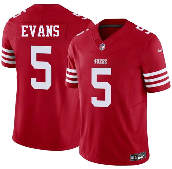 San Francisco 49ers #5 Mike Evans Red 2026 F.U.S.E. Vapor Untouchable Limited Football Stitched Jersey
