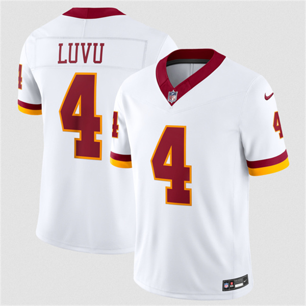 Washington Commanders #4 Frankie Luvu White 2026 F.U.S.E. Vapor Limited Football Stitched Jersey Washington Commanders #4 Frankie Luvu White 2026 F.U.S.E. Vapor Limited Football Stitched Jersey