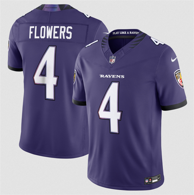 Baltimore Ravens #4 Zay Flowers Purple 2026 F.U.S.E Vapor Stitched Limited Football Jersey