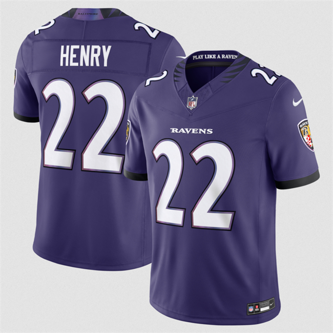Baltimore Ravens #22 Derrick Henry Purple 2026 F.U.S.E Vapor Stitched Limited Football Jersey