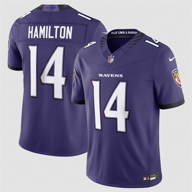 Baltimore Ravens #14 Kyle Hamilton Purple 2026 F.U.S.E Vapor Stitched Limited Football Jersey