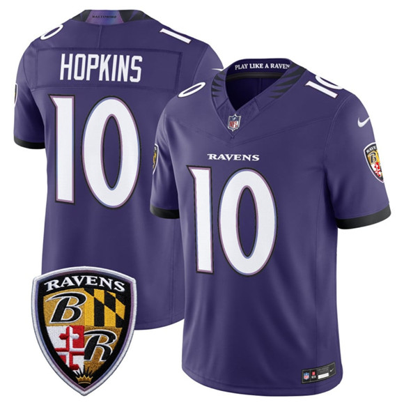 Baltimore Ravens #10 DeAndre Hopkins Purple 2026 F.U.S.E Vapor Limited Football Stitched Jersey