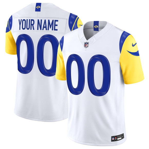Los Angeles Rams Active Player Custom White 2026 F.U.S.E. Vapor Limited Football Stitched Jersey Los Angeles Rams Active Player Custom White 2026 F.U.S.E. Vapor Limited Football Stitched Jersey