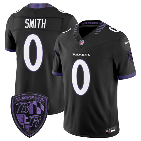 Baltimore Ravens #0 Roquan Smith Black 2026 F.U.S.E. Alternate Vapor Limited Football Stitched Jersey