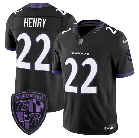 Baltimore Ravens #22 Derrick Henry Black 2026 F.U.S.E. Alternate Vapor Limited Football Stitched Jersey
