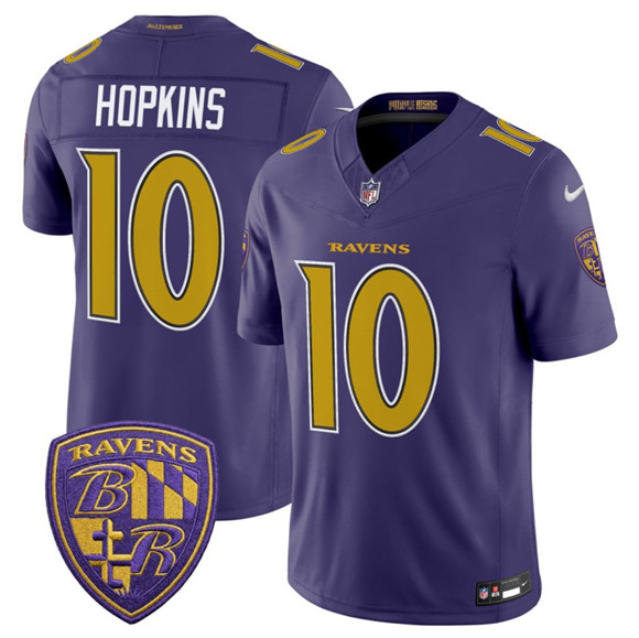 Baltimore Ravens #10 DeAndre Hopkins Purple 2026 F.U.S.E. Alternate Vapor Limited Football Stitched Jersey