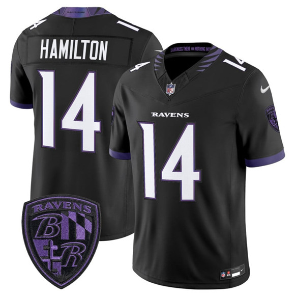 Baltimore Ravens #14 Kyle Hamilton Black 2026 F.U.S.E. Alternate Vapor Limited Football Stitched Jersey