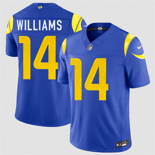Los Angeles Rams #14 Mario Williams Royal 2026 F.U.S.E. Vapor Limited Football Stitched Jersey