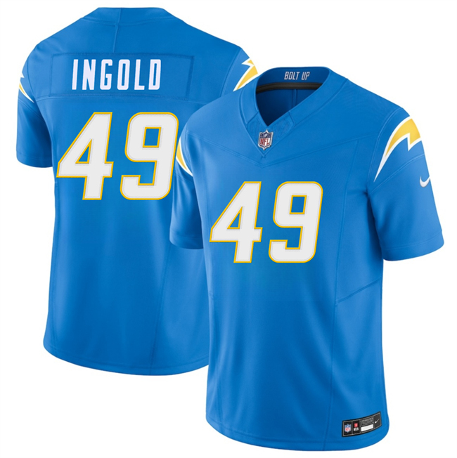 Los Angeles Chargers #49 Alec Ingold Blue 2026 F.U.S.E. Vapor Limited Football Stitched Jersey Los Angeles Chargers #49 Alec Ingold Blue 2026 F.U.S.E. Vapor Limited Football Stitched Jersey