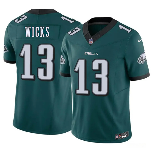 Philadelphia Eagles #13 Dontayvion Wicks Green 2026 F.U.S.E. Vapor Untouchable Limited Football Stitched Jersey Philadelphia Eagles #13 Dontayvion Wicks Green 2026 F.U.S.E. Vapor Untouchable Limited Football Stitched Jersey