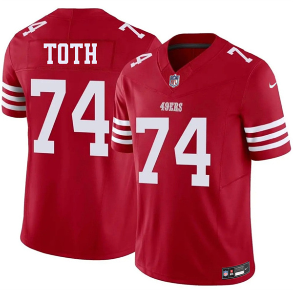 San Francisco 49ers #74 Brett Toth Red 2026 F.U.S.E. Vapor Untouchable Limited Football Stitched Jersey
