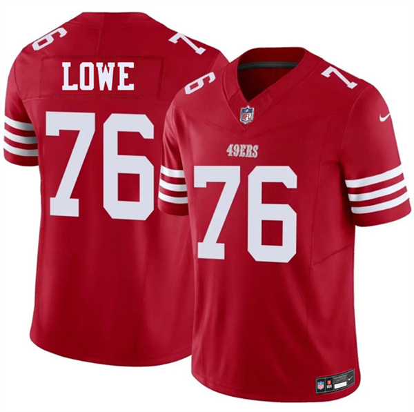 San Francisco 49ers #76 Vederian Lowe Red 2026 F.U.S.E. Vapor Untouchable Limited Football Stitched Jersey